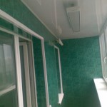 Потолок со светильниками на балконе