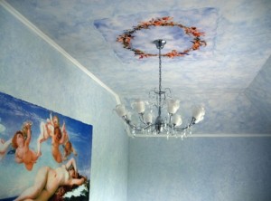 Декоративный текстурный потолок